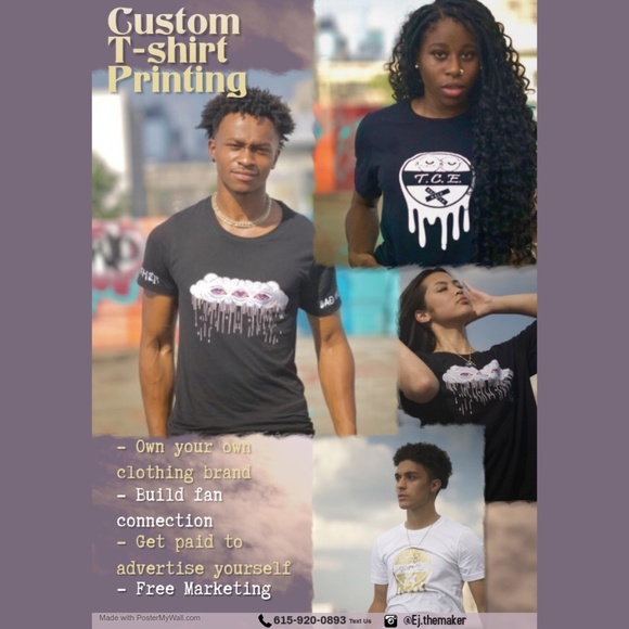 Own Your Own Clothing Line! Custom T-Shirt Print